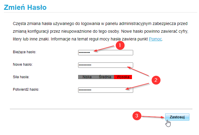 Mew Mew Dakloos Pebish Huawei B525 Plus Polsat – zmiana hasła do menu routera – routery.pl